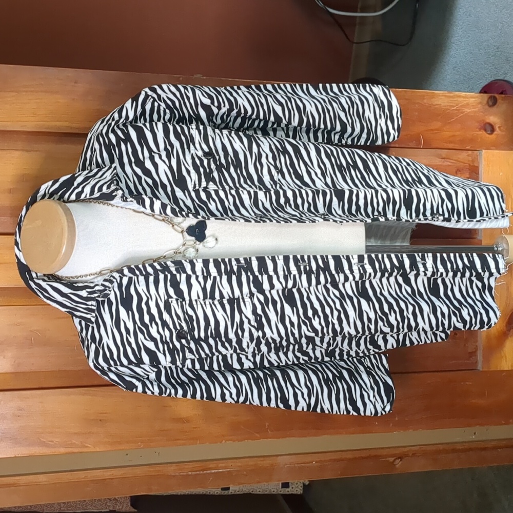 RIVER ISLAND* Ltd edition denim raw hem animal print long sleeve shacket.